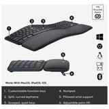 Logitech ERGO K860 wireless ergonomic keyboard Grey, imported from the UK