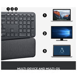 Logitech ERGO K860 wireless ergonomic keyboard Grey, imported from the UK