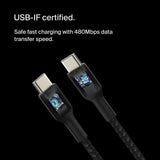 Belkin braided USB-C cable 60W 1m, imported from the UK