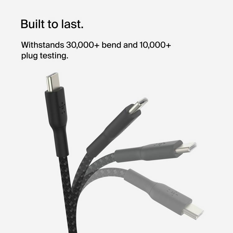 Belkin braided USB-C cable 60W 1m, imported from the UK