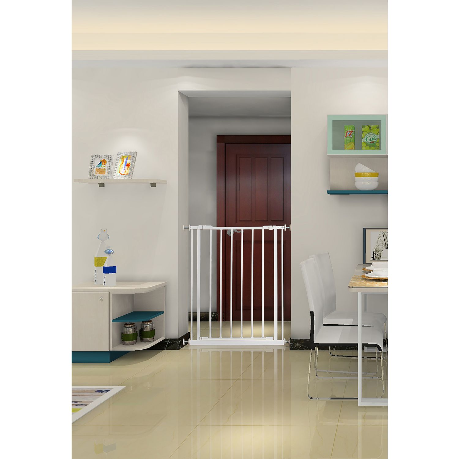 Cuggl slim fit safety gate white, imported from the UK