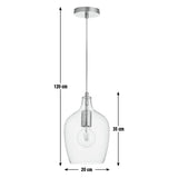Argos Home Abas bubble glass pendant light nickel, UK version