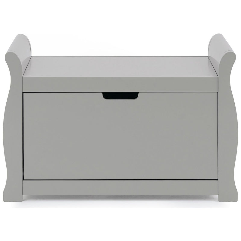 Obaby Stamford Sleigh Toy Box warm grey kids storage (British brand)