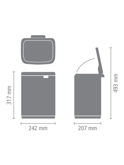 Next Brabantia Black Bo Waste Bin 7L - Online kaufen bei McGrocer