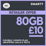 SMARTY SIM card 80GB, UK version