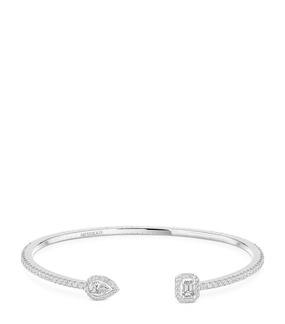 Messika white gold diamond bangle 0.80ct, imported from the UK