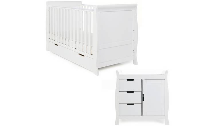 Obaby Stamford Classic Sleigh 2 Piece Nursery Set - White GOODS Argos