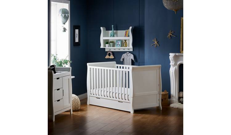 Obaby Stamford Classic Sleigh 2 Piece Nursery Set - White