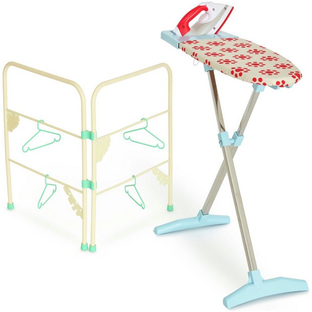 Casdon toy ironing set with board and iron - British product