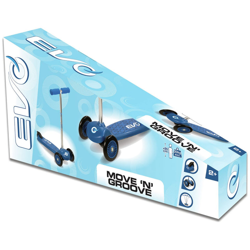 EVO Move and Groove 3 wheel scooter blue, imported from the UK