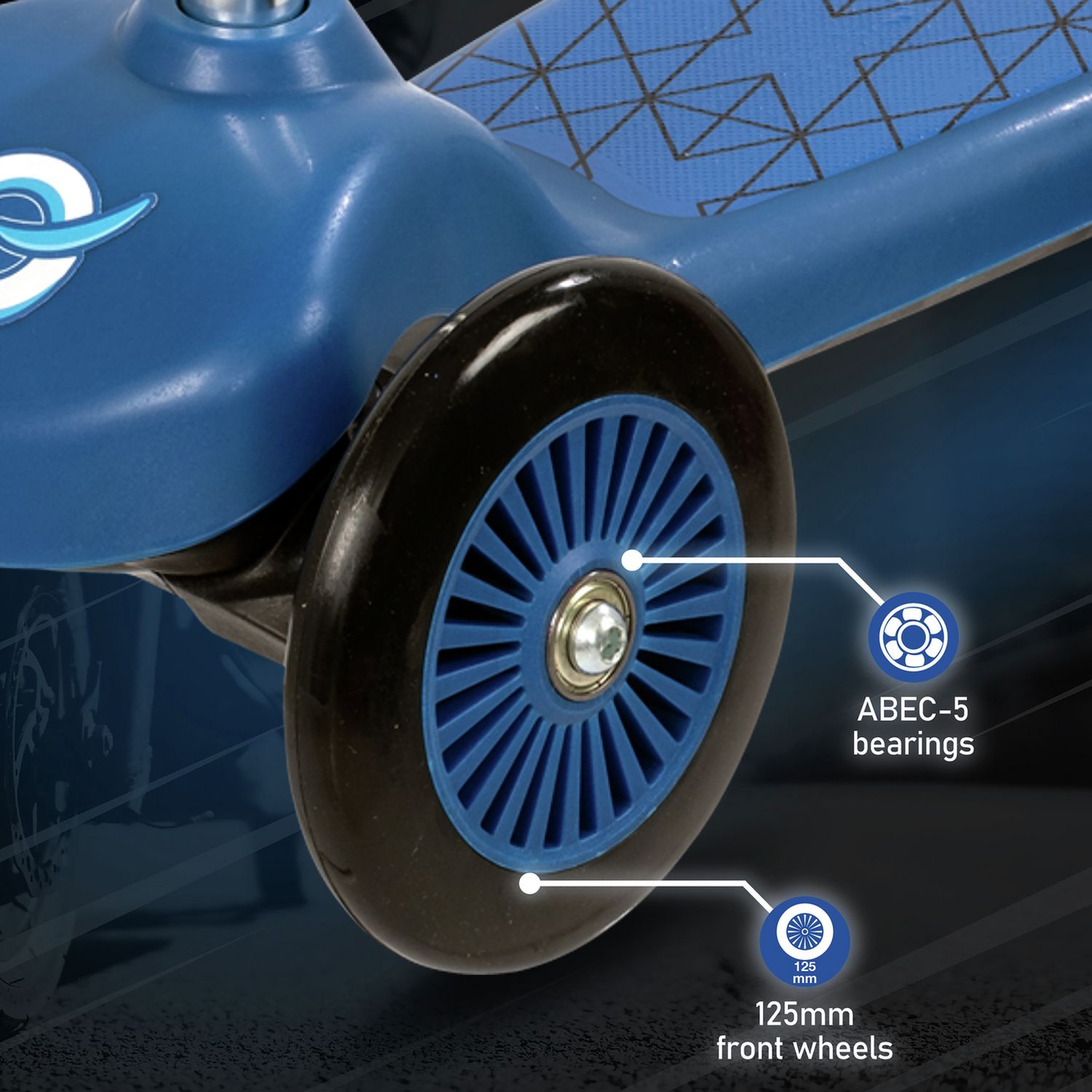 EVO Move and Groove 3 wheel scooter blue, imported from the UK