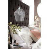 Argos Home Nubia grey glass easy fit lampshade 17cm (British brand)