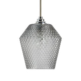 Argos Home Nubia grey glass easy fit lampshade 17cm (British brand)