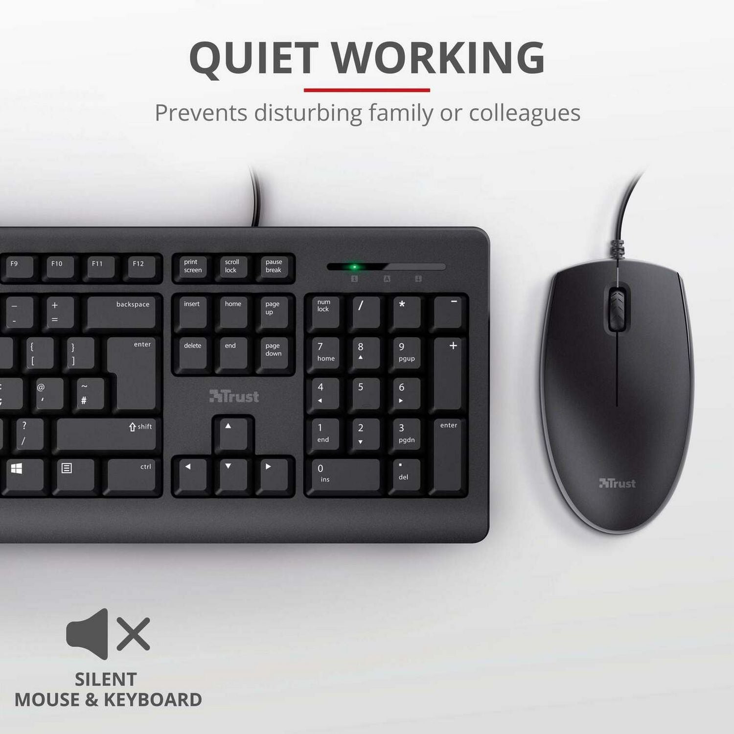 Trust Primo wired keyboard and mouse set (British brand)