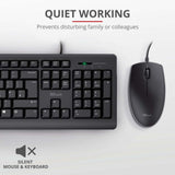 Trust Primo wired keyboard and mouse set (British brand)