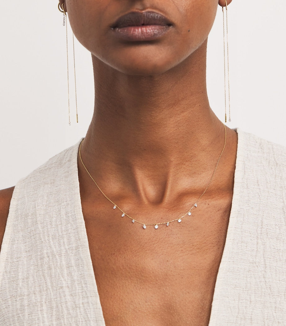 Persée yellow gold diamond nine-stone Danaé necklace, UK version
