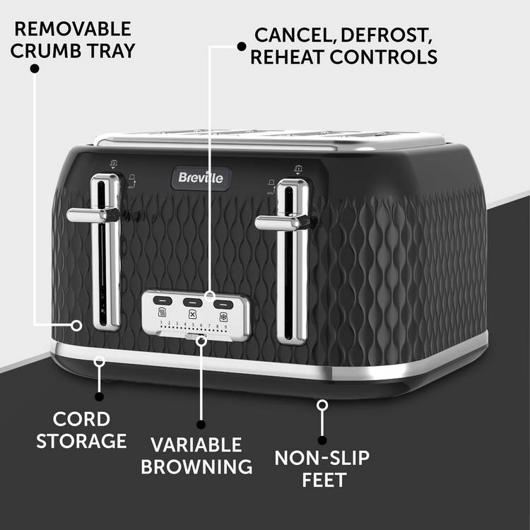 Breville Curve 4 slice toaster (British brand)