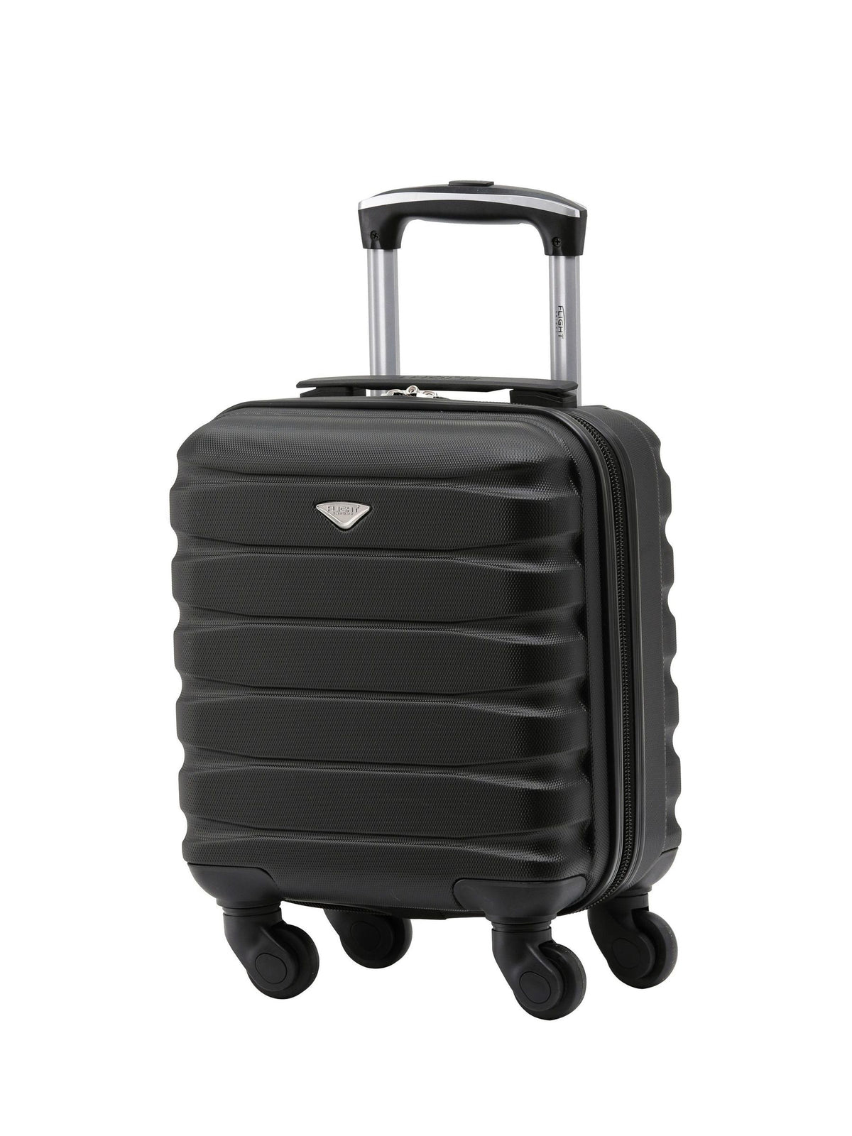 Flight Knight Silver Lightweight 4 Wheel ABS Hard Case Cabin Carry-On Suitcase 40x30x20cm