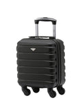 Flight Knight Silver Lightweight 4 Wheel ABS Hard Case Cabin Carry-On Suitcase 40x30x20cm