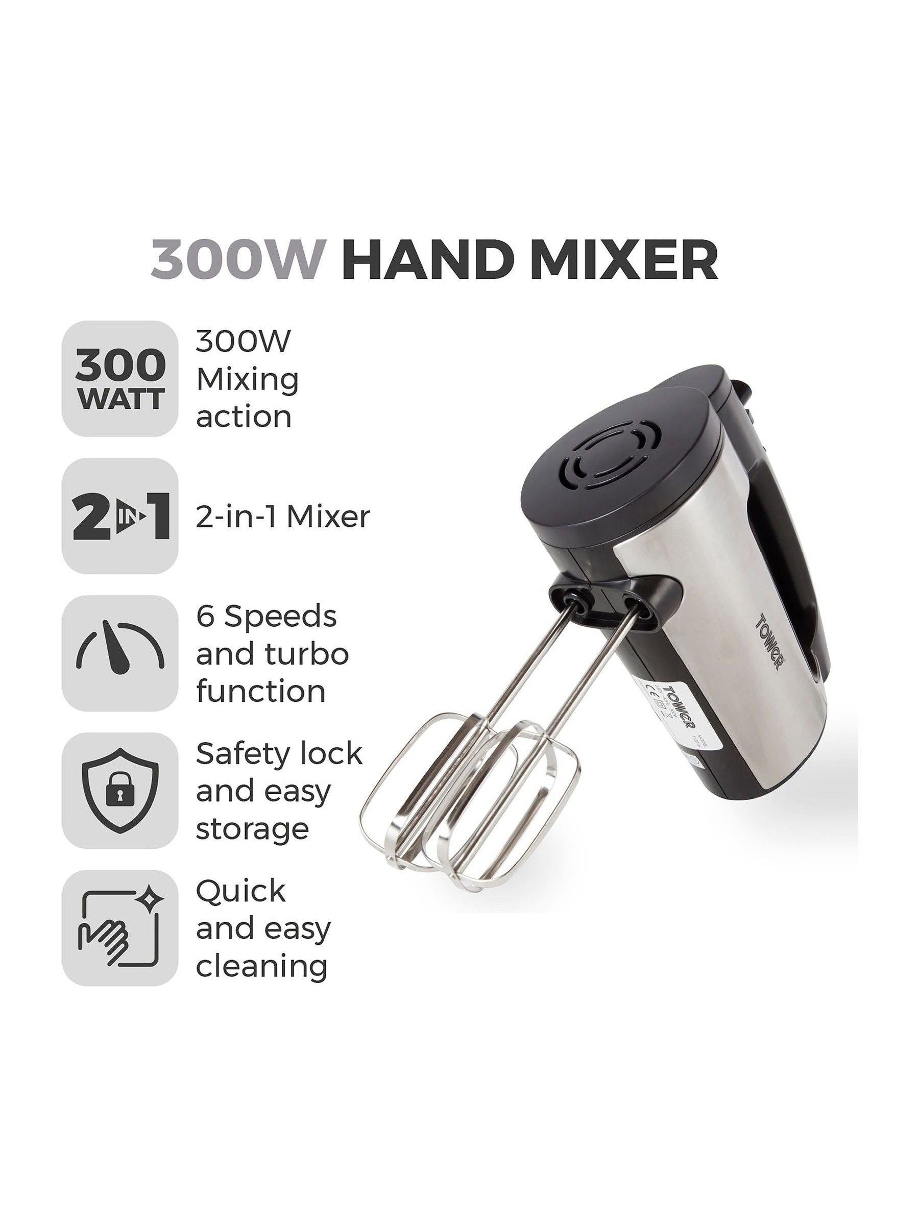 Batteur à main Tower Silver 300W (marque britannique)