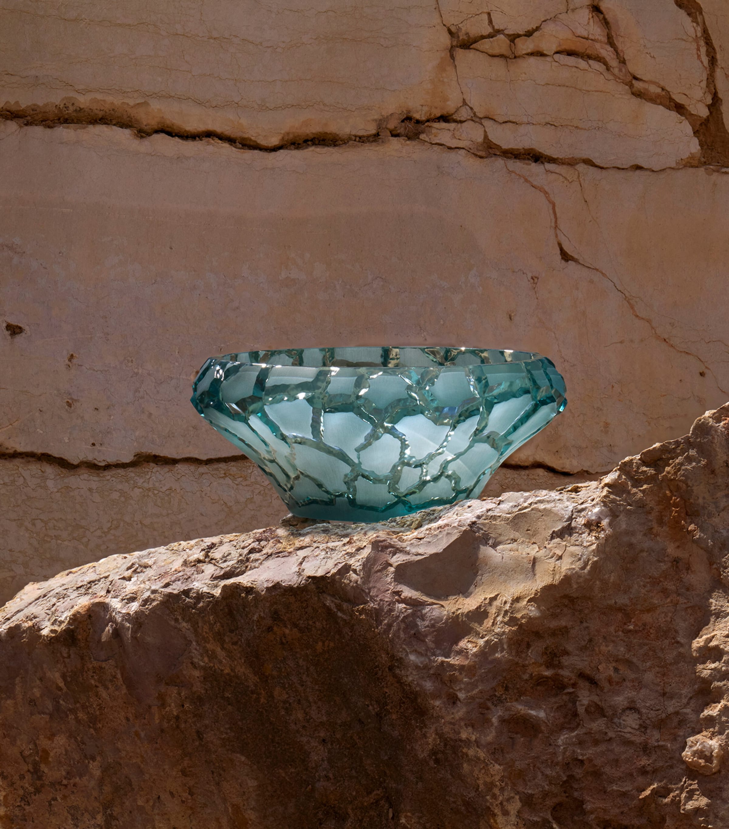 Lalique Crystal Caldera bowl 30cm, UK version
