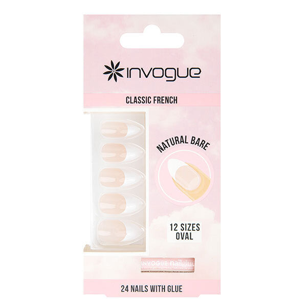 Invogue Bare French Oval Nails - Pack of 28 GOODS Superdrug   