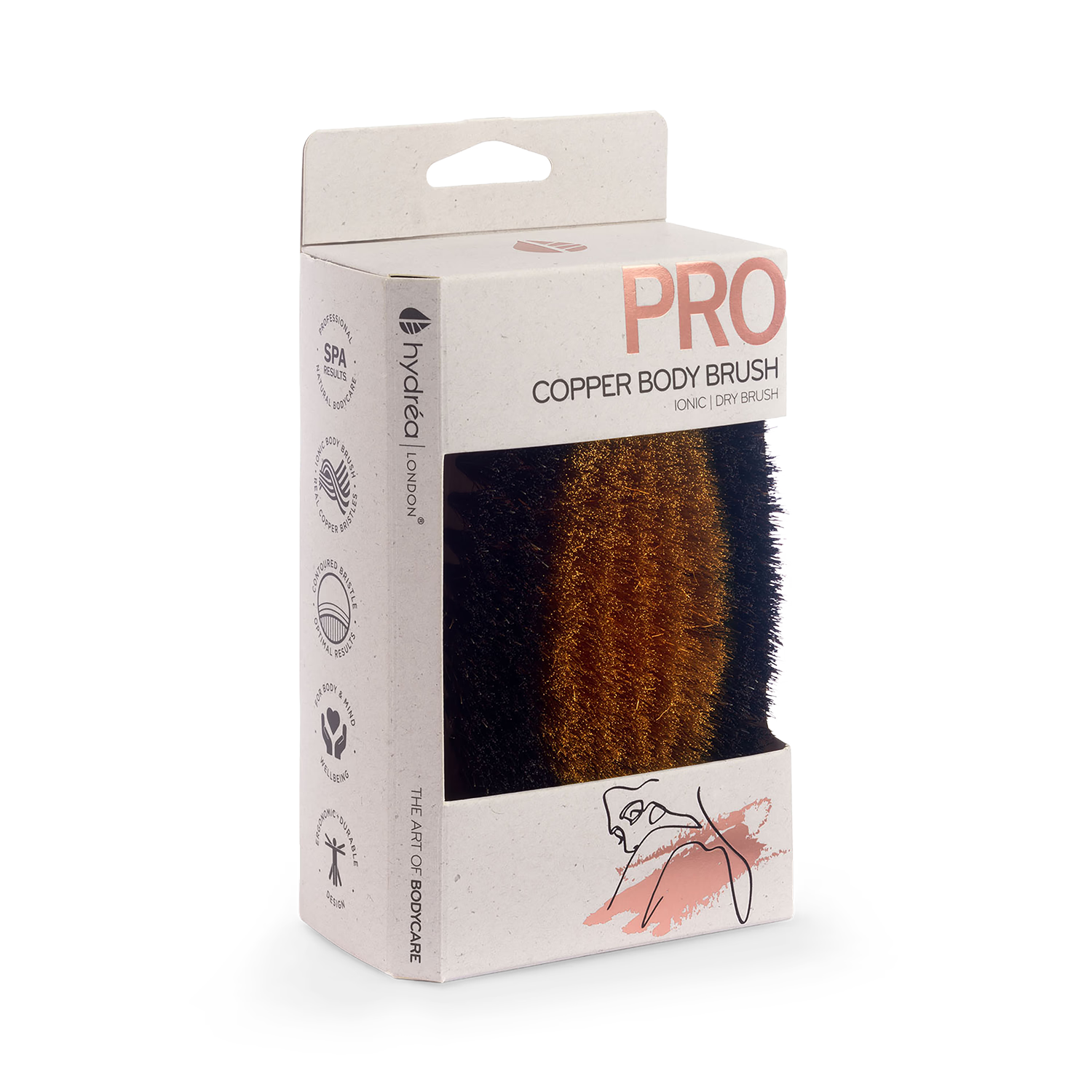 Hydréa London ionic copper dry body brush (British brand)