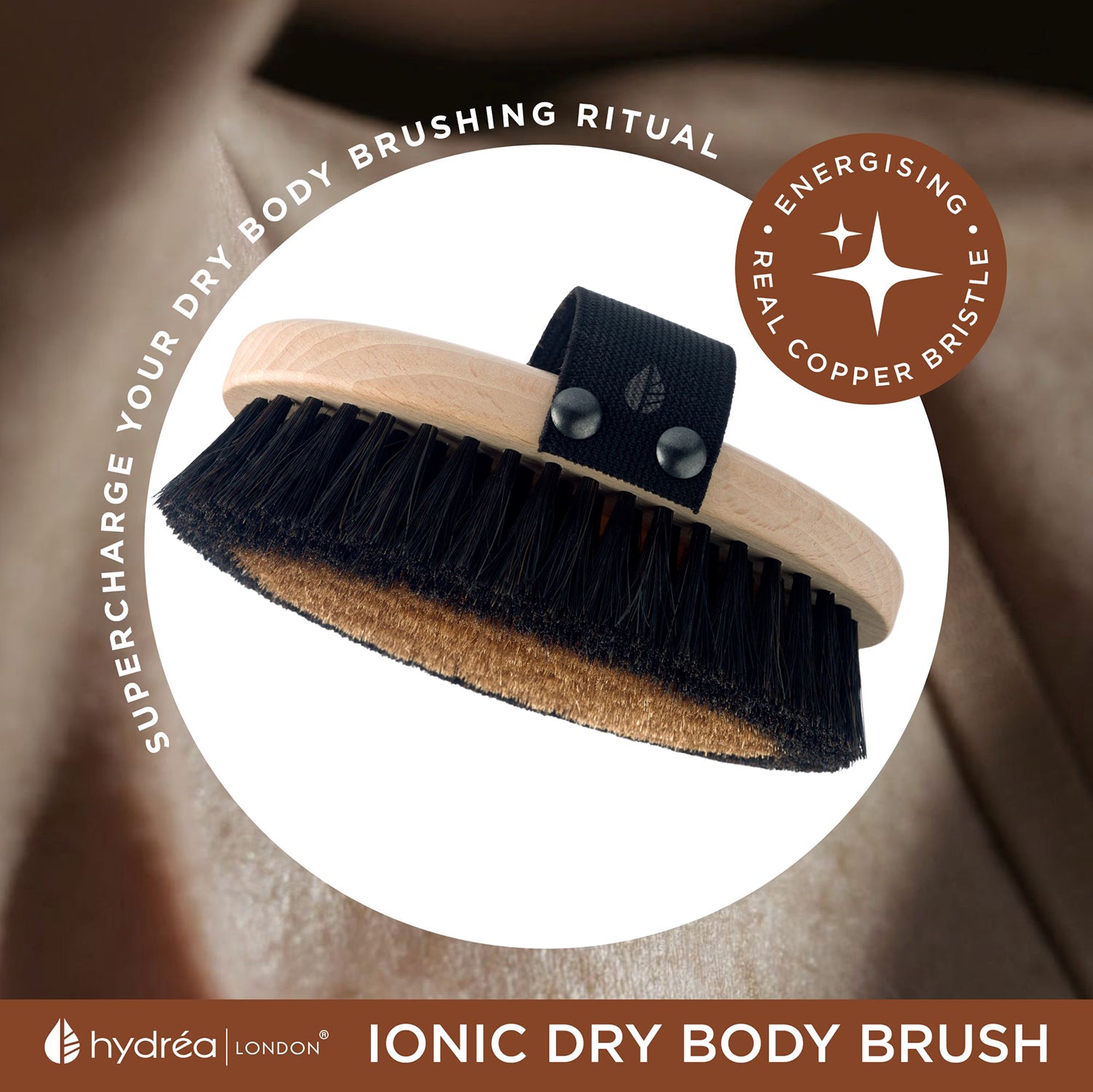 Hydréa London ionic copper dry body brush (British brand)