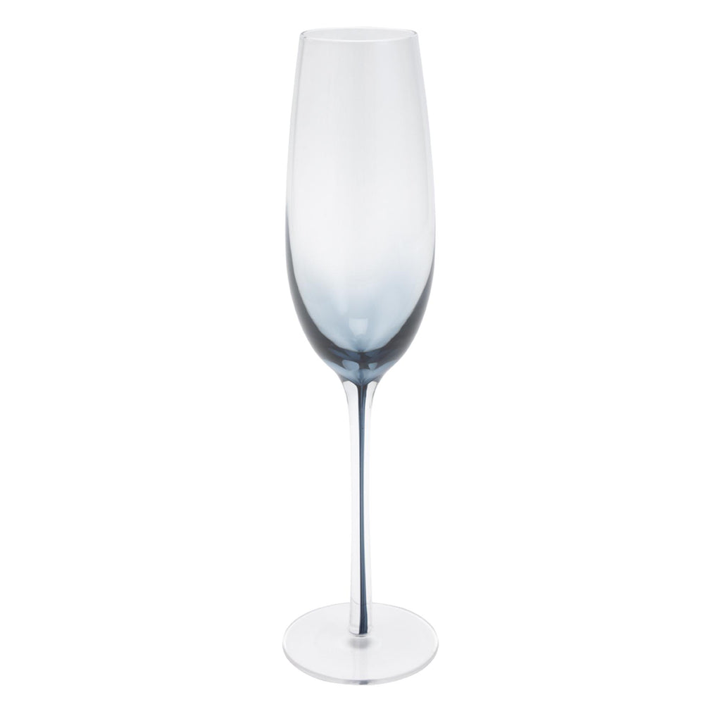 Habitat Navy Stem Champagne Flute Glass