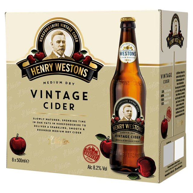 Henry Westons Vintage Cider   8 x 500ml GOODS M&S   