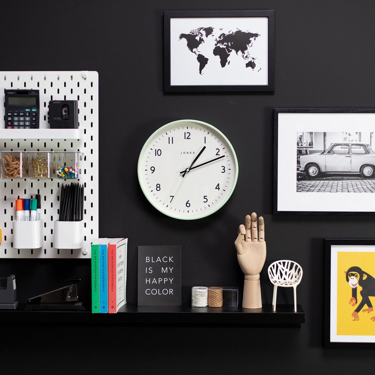 Jones Jam Wall Clock Neo - Mint