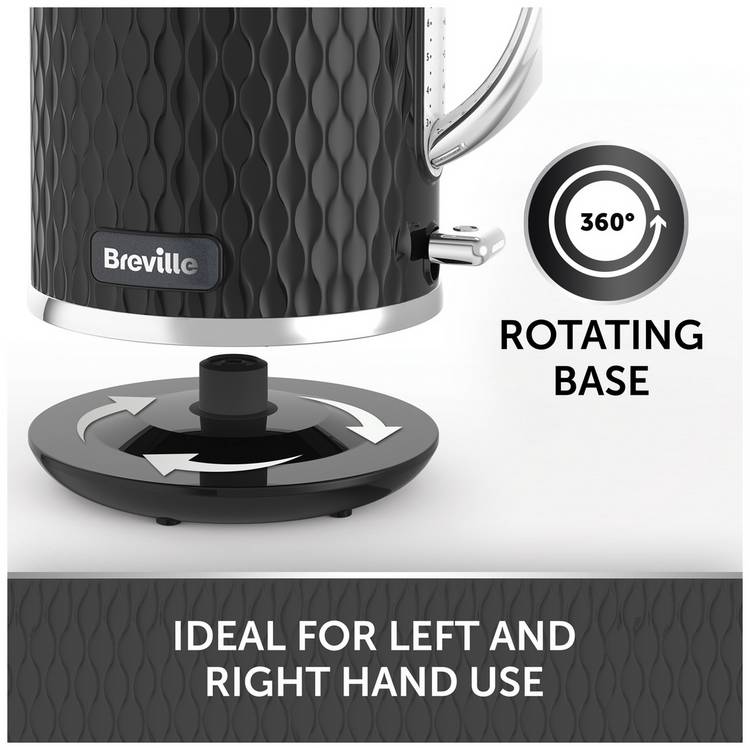 Breville Curve Kettle black and chrome 1.7L, UK version