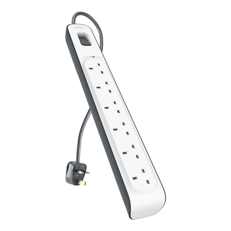 Belkin 6 socket surge protected extension lead 2m - British product