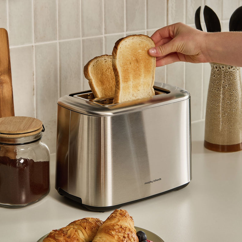 Morphy Richards Equip 2 Slice Toaster brushed stainless steel - British product