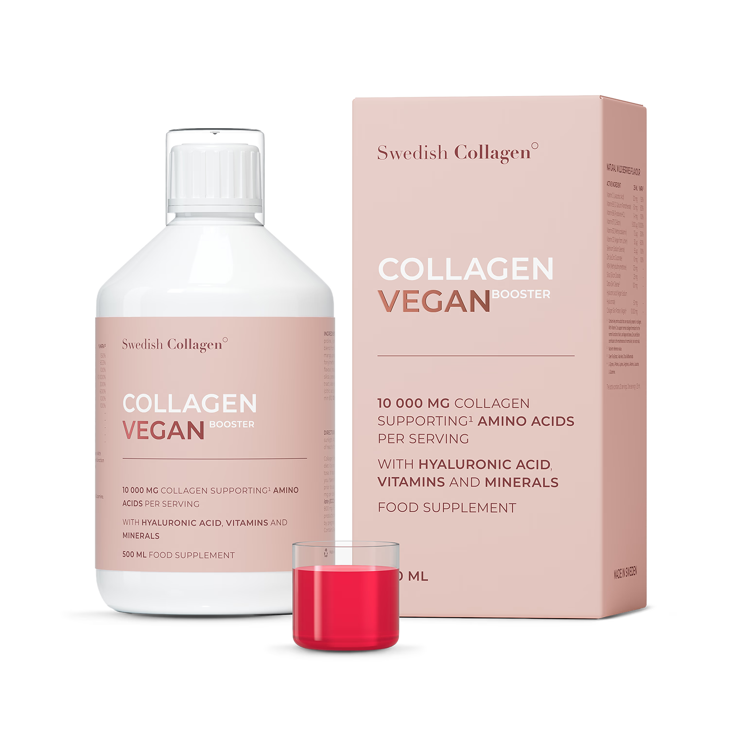 Vegan Collagen Booster Supplement with 10,000mg Plant-Based Amino Acids 500ml