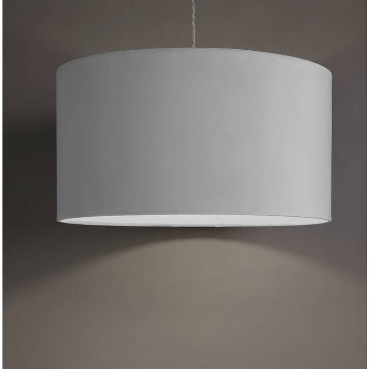 Habitat grey velvet lampshade 49cm - British product