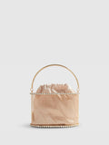 River Island Brown Gem Raffia Flower Basket Bag, UK version