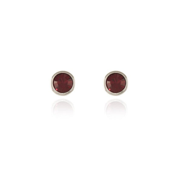 Cachet Thisbe earrings rhodium-plated 8mm Siam crystal, imported from the UK