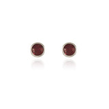 Cachet Thisbe earrings rhodium-plated 8mm Siam crystal, imported from the UK