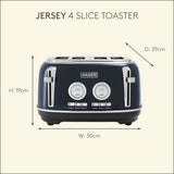Haden Jersey 4 Slice Toaster Steel Blue, UK version