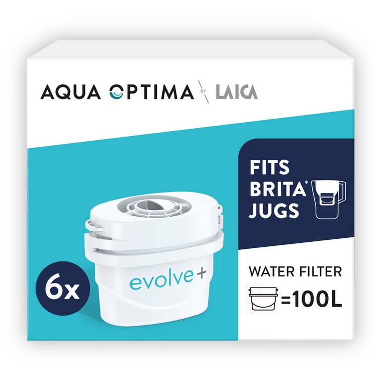 Aqua Optima Evolve Plus water filter cartridges pack of 6, UK version