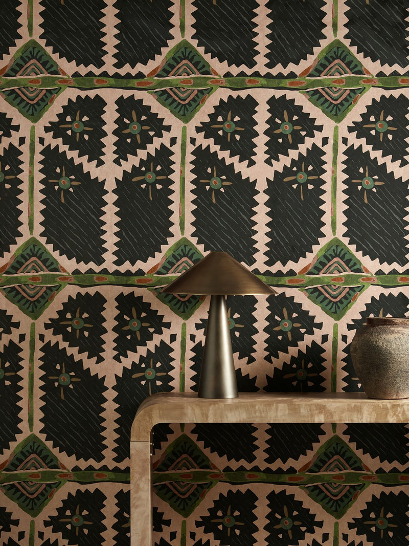 Harlequin Brocha Zamora Wallpaper in Beechwood Lagoon, 10m x 52cm