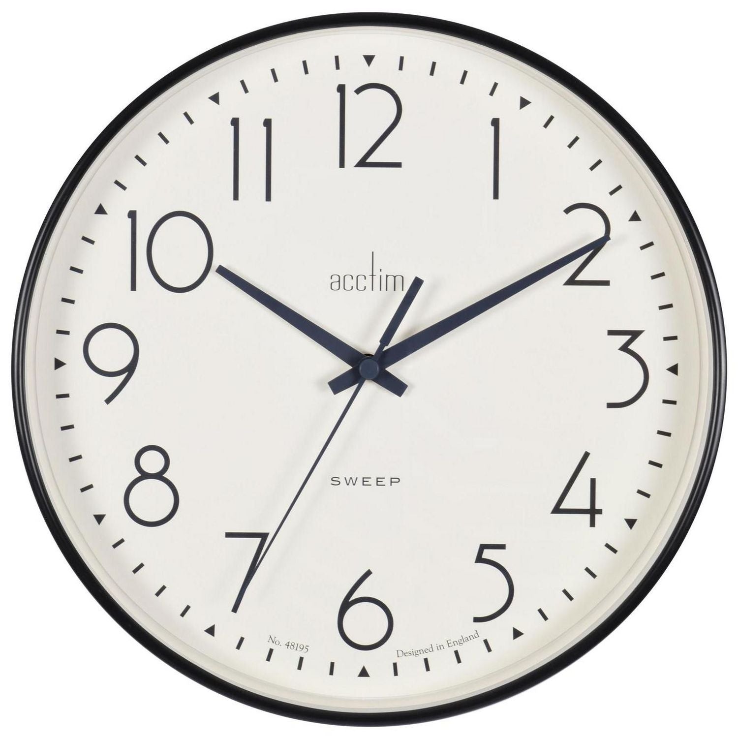 Acctim Earl sweep wall clock 25cm, UK version