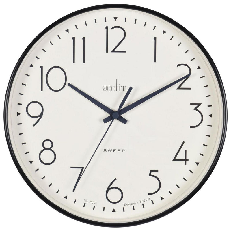 Acctim Earl sweep wall clock 25cm, UK version