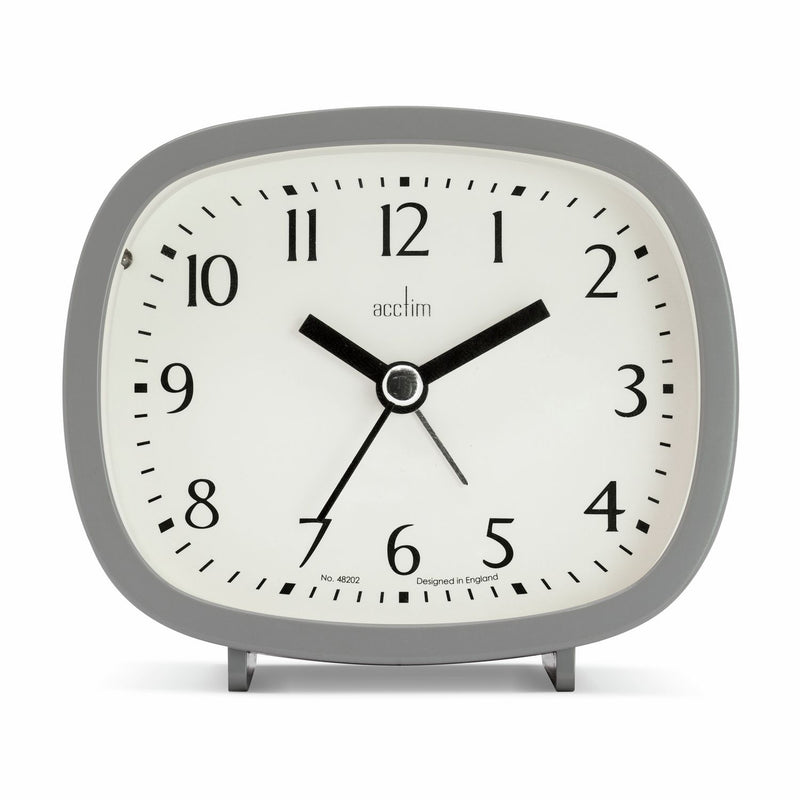 Acctim Hilda retro alarm clock pigeon grey, UK version