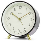 Acctim Fossen metal alarm clock black (British brand)