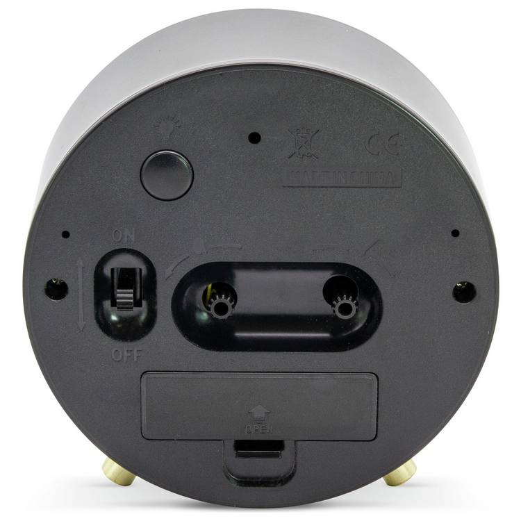 Acctim Fossen metal alarm clock black (British brand)