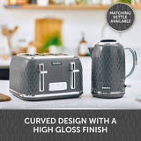 Breville Curve 4-slice toaster grey and chrome, imported from the UK