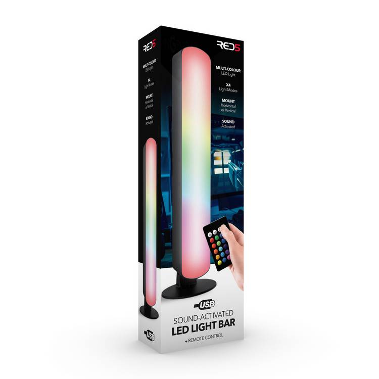 RED5 LED sound reactive light bar, imported from the UK