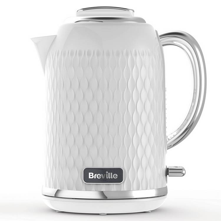 Breville Curve Kettle white and chrome 1.7L, imported from the UK